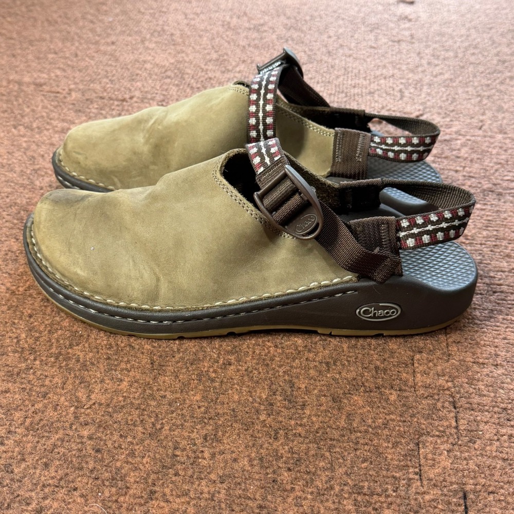 A+ Chaco Toecoop Winter Brown Leather Clogs Vibram Sole Womens 10 J101530 - Picture 3 of 7